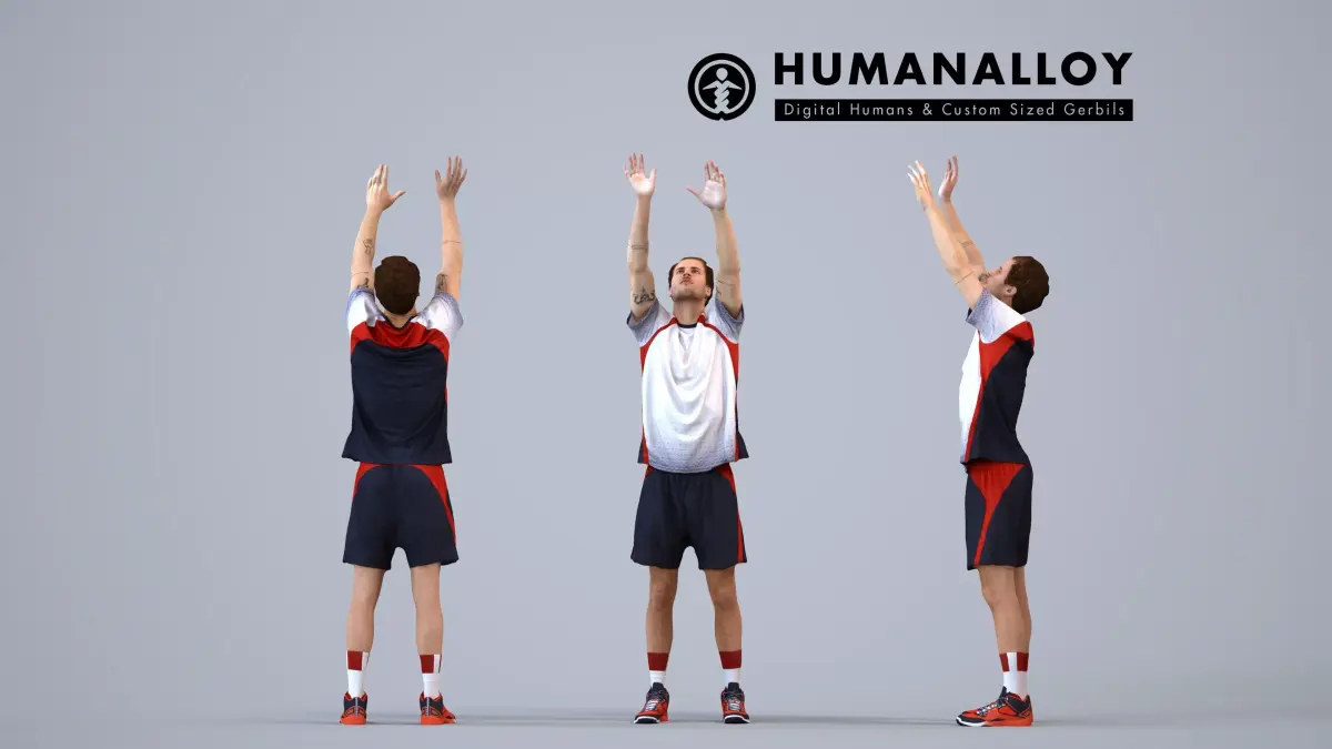 00560Jason004 - Adult Caucasian man exercising in athletic wear 3D model