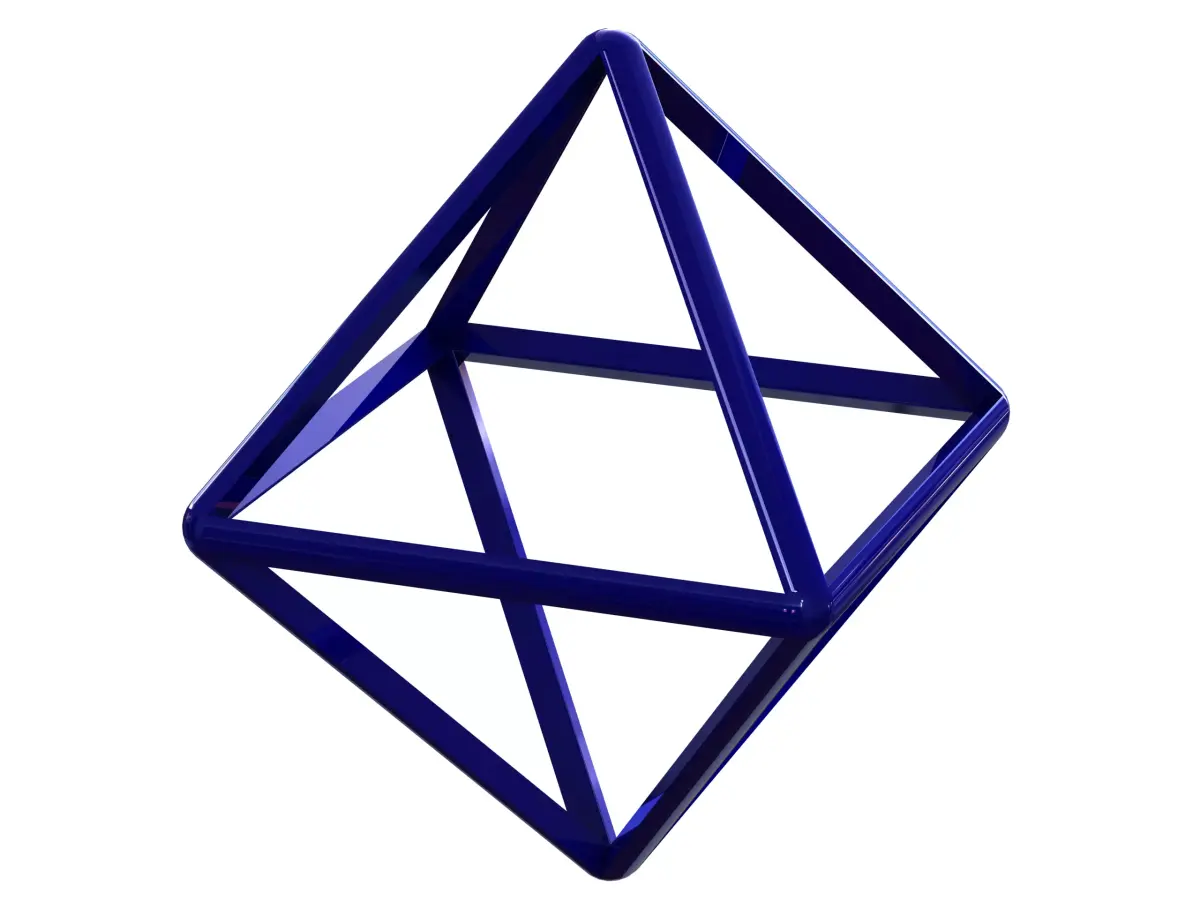 Wireframe Shape Octahedron 3D print model