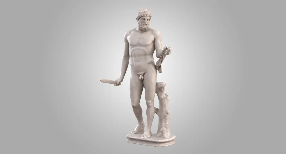 Munich King Roman Sculpture 3D model
