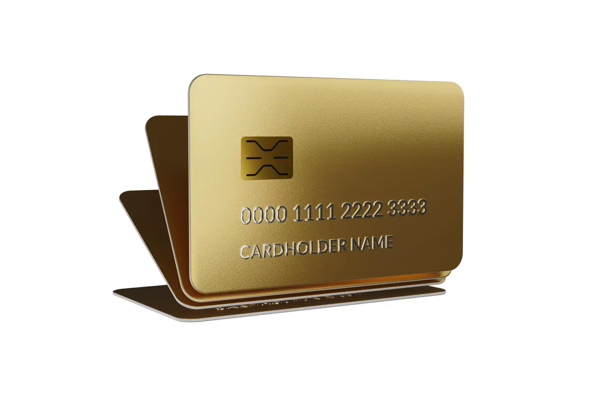 Gold bank credit card 3D model