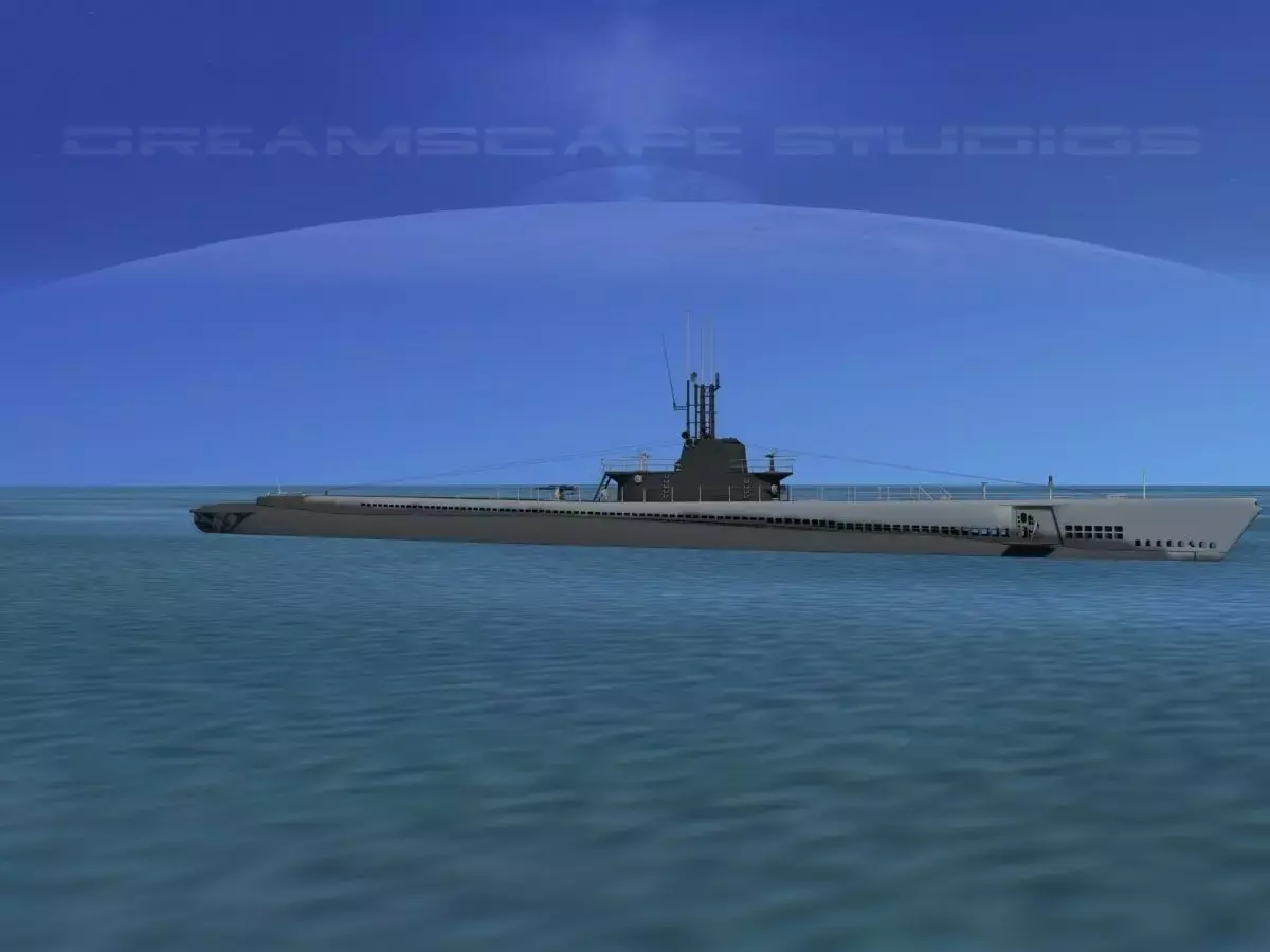 Balao Class Submarine SS343 USS Icefish VHP 3D model