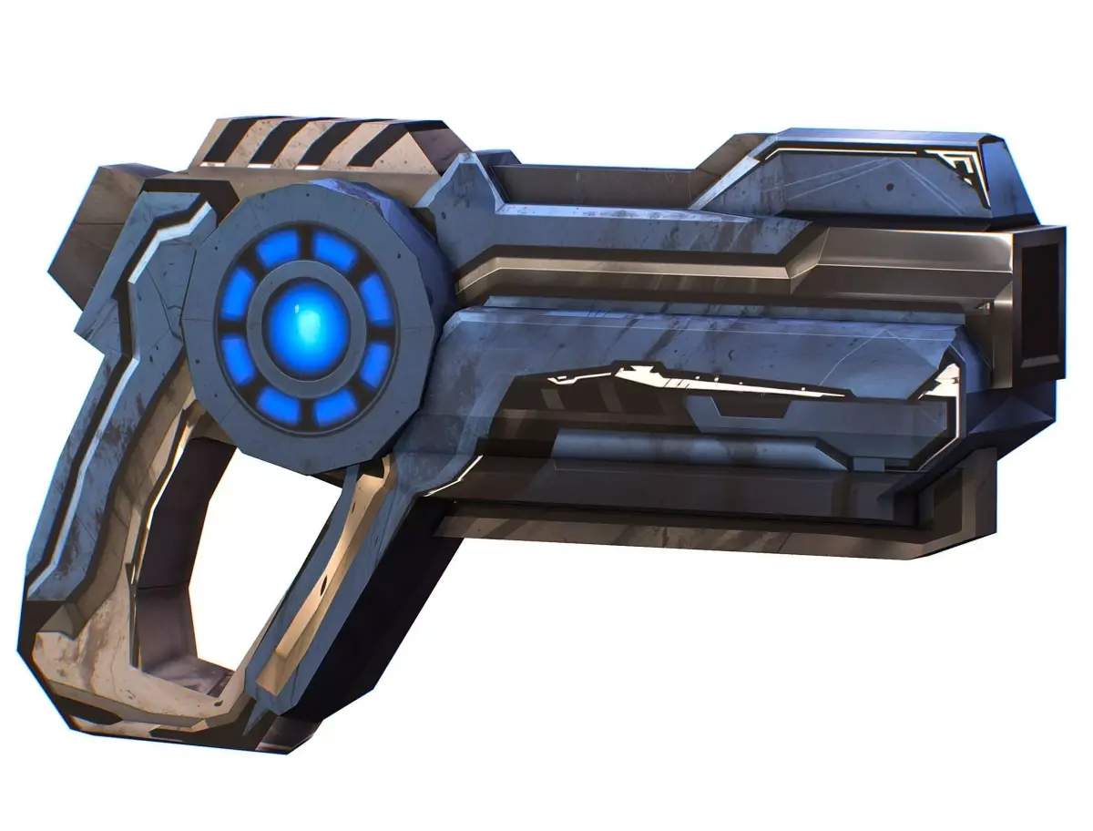 LowPoly Sci-Fi Cartoon Pistol Gun Low-poly 3D model purchase