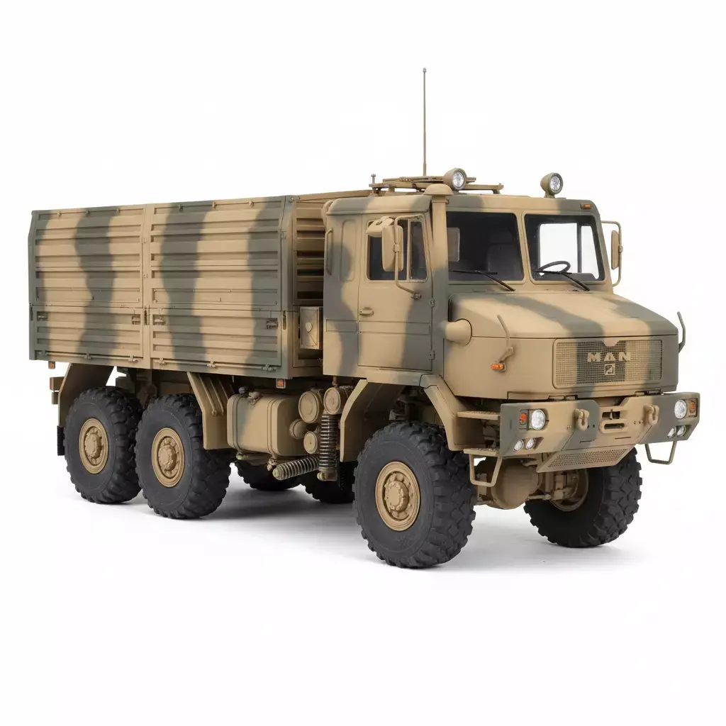 Desert Camouflage Utility Truck Low-poly 3D model