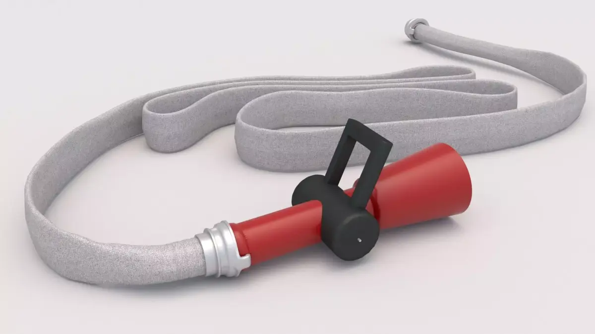 Fire Hose Nozzle 02 Low-poly 3D model