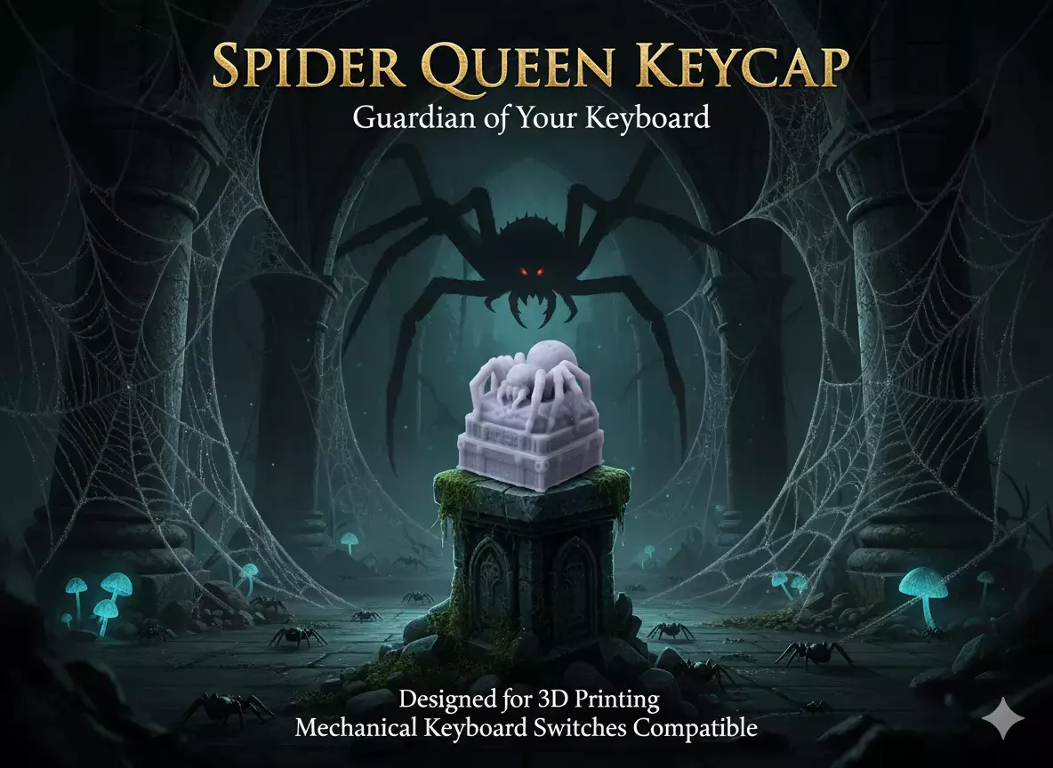 Spider Queen Keycap 3D Model for Mechanical Keyboards 3D print model