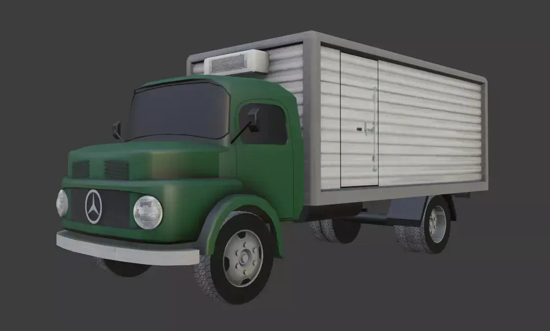Mercedes Benz Kurzhauber Low-poly 3D model