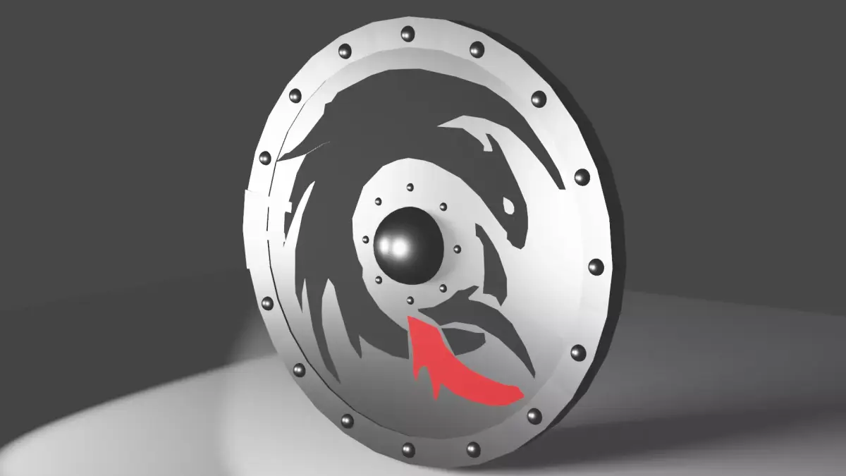Hiccup Shield Low-poly 3D model