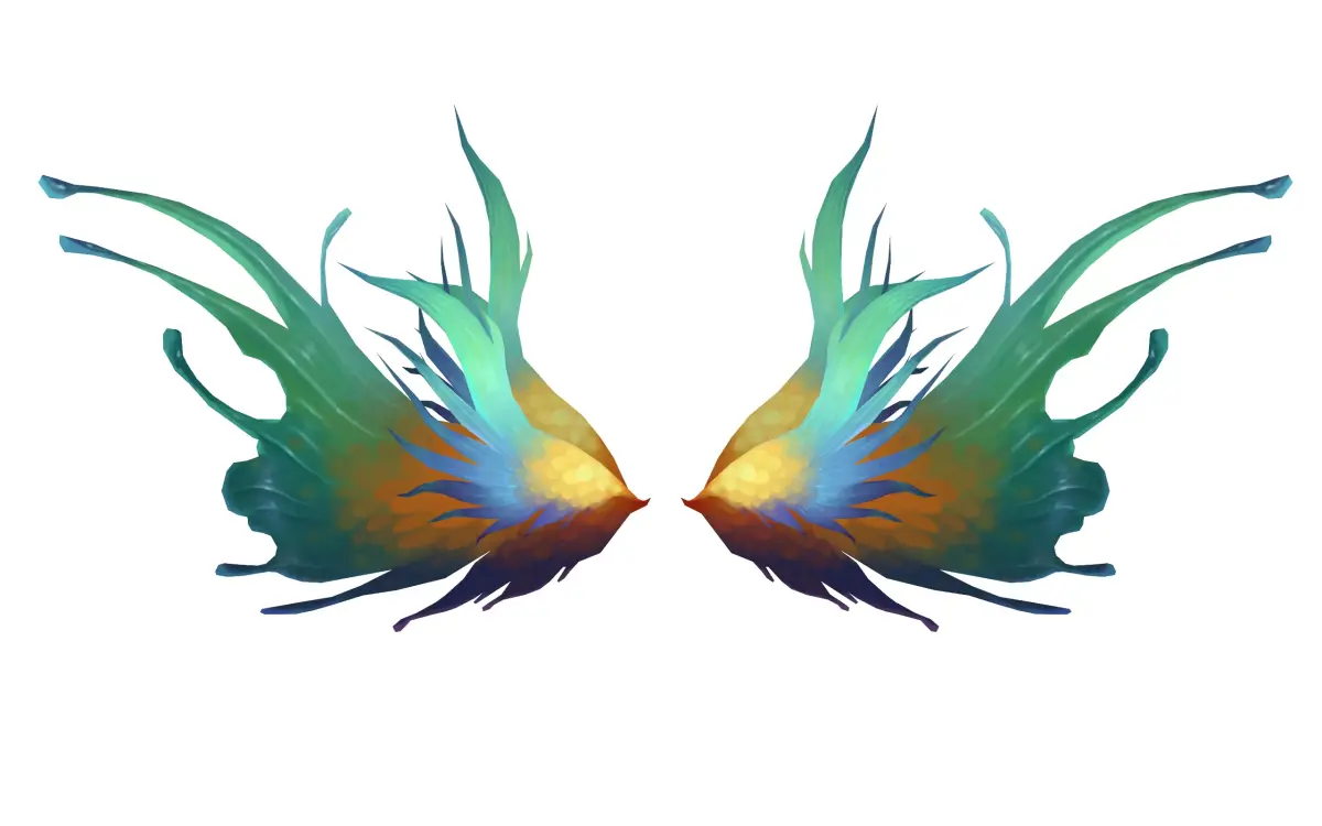 Green Wing Low-poly 3D model