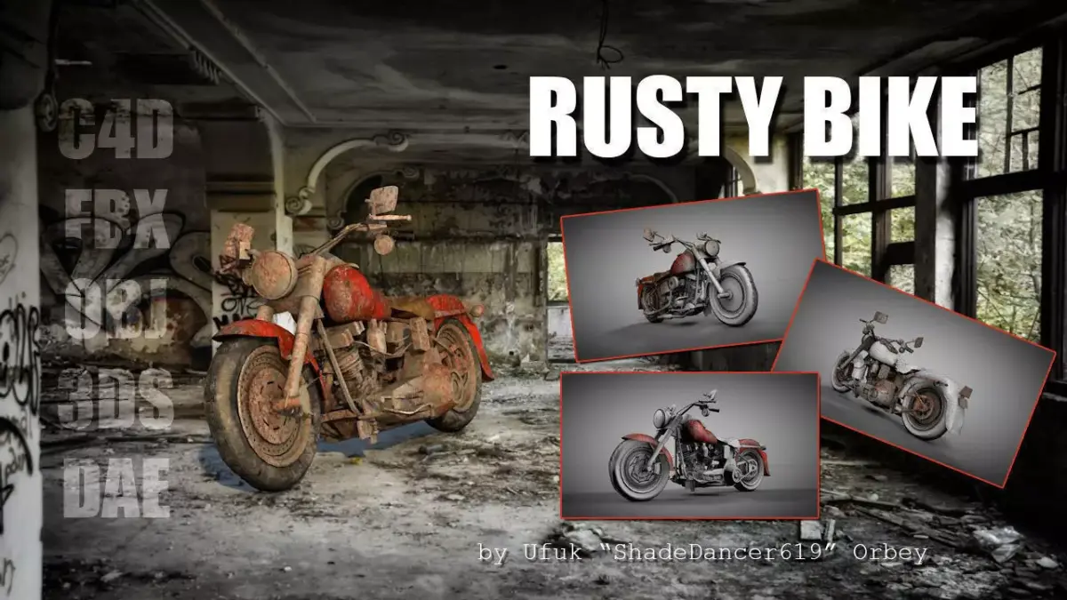 Rusty Bike 3D model purchase