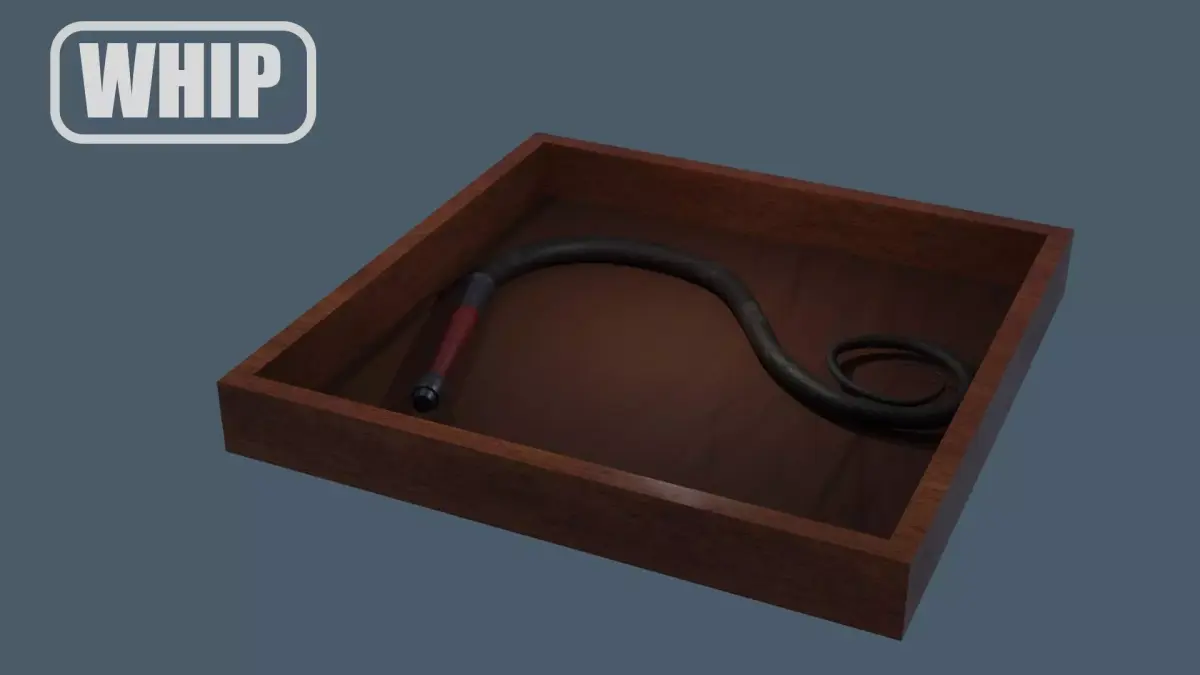 Leather Whip Low-poly 3D model