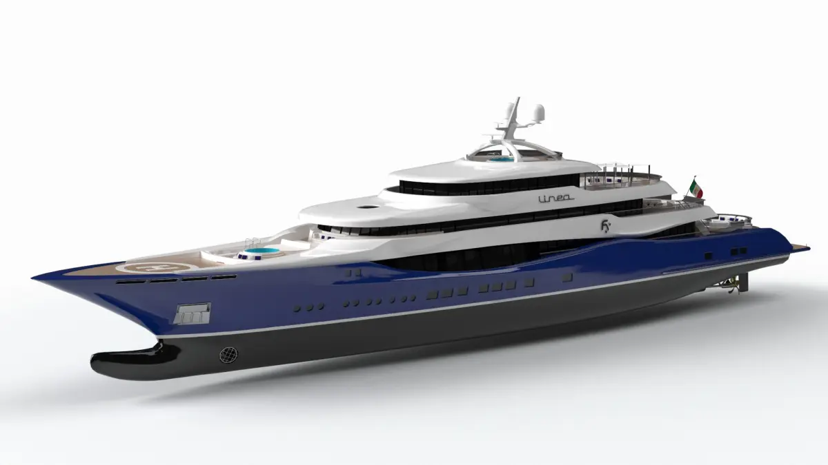 Linea Luxury Yacht Dynamic Simulation 3D model