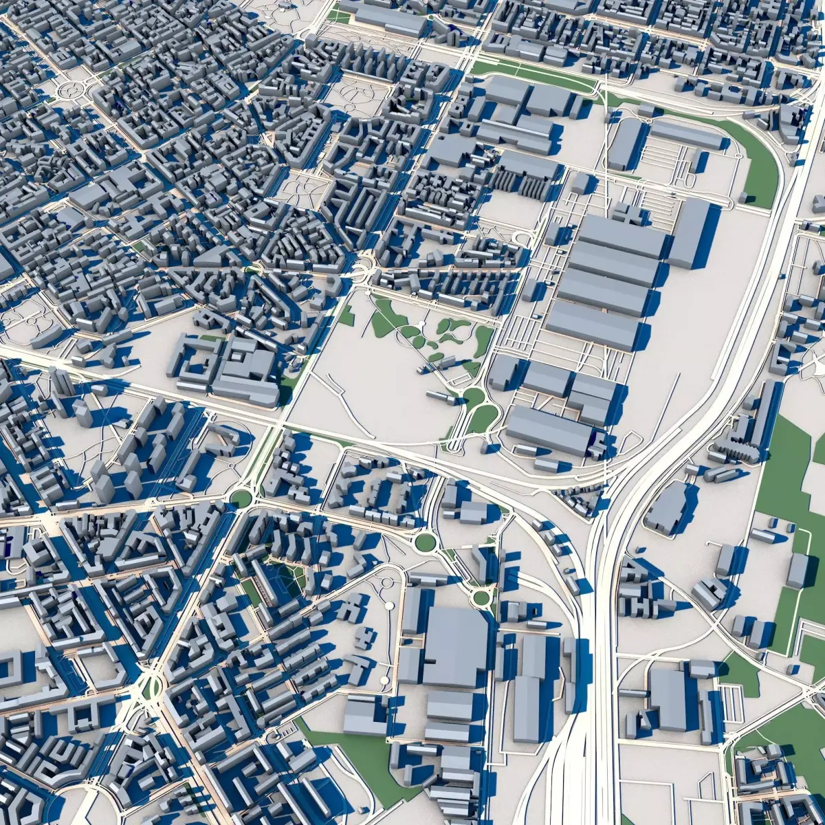 Part of Milan City Italy 3D model