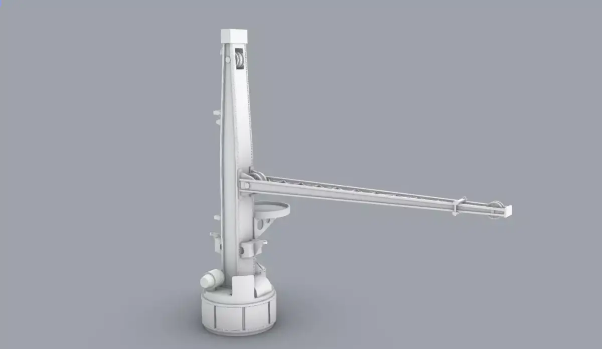 Ship Deck Crane Low-poly 3D model