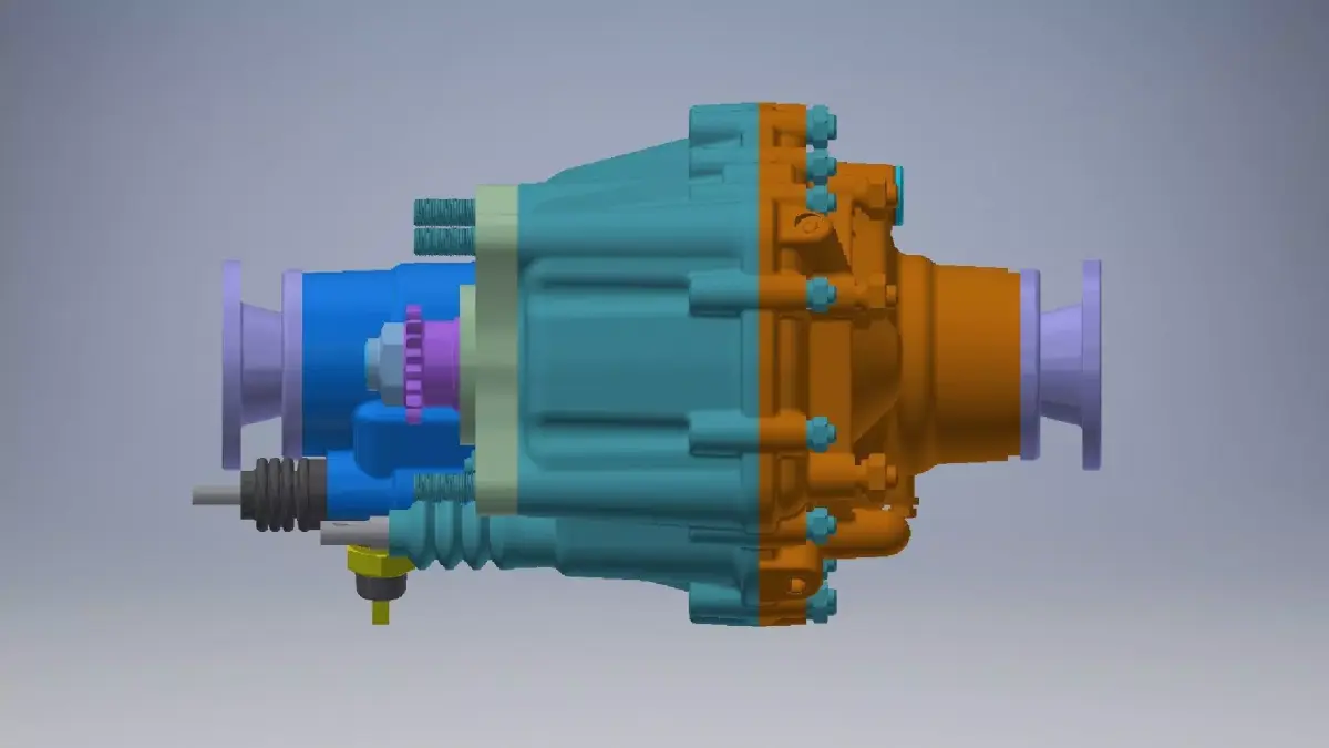 Vehicle transfer case assembly 3D model
