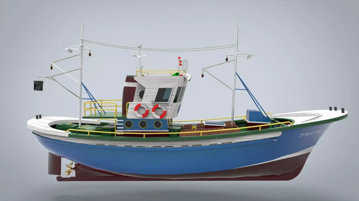 fishing ship 3D model buy