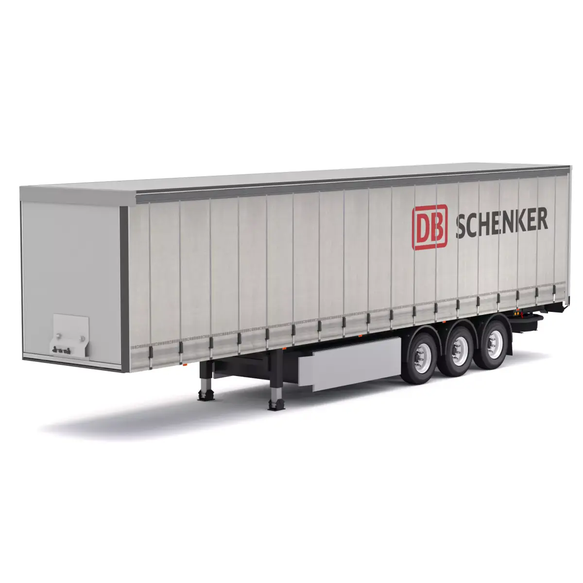 Semi Trailer Curtainsider DB Schenker 3D model