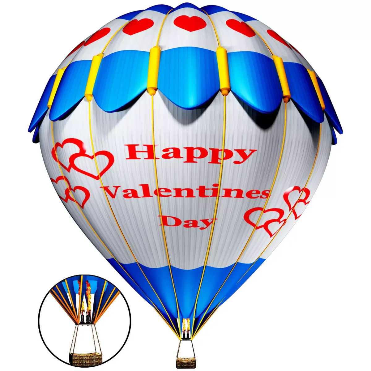 Hot air balloon 3D model 27
