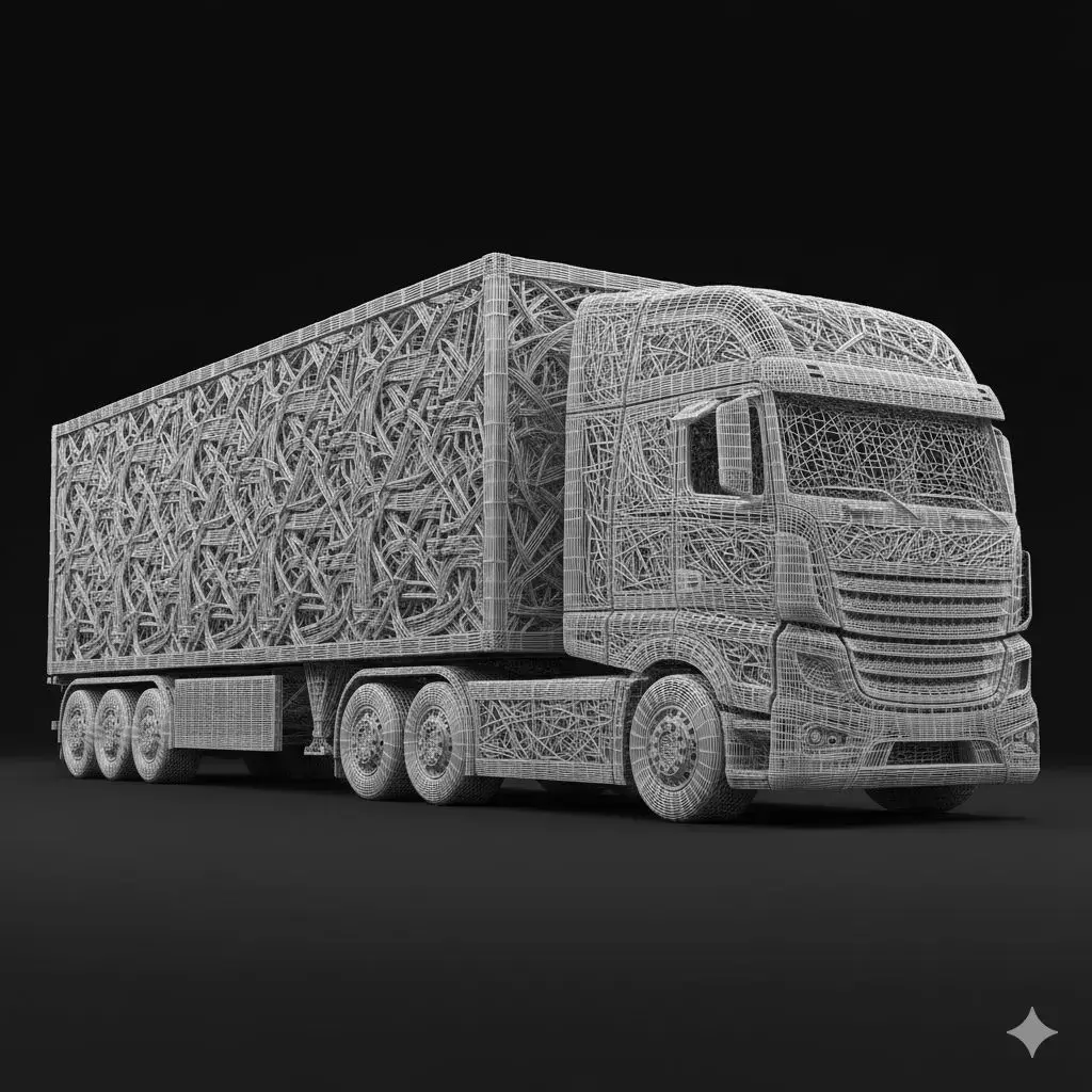 3D Cargo Transport Truck 3D print model