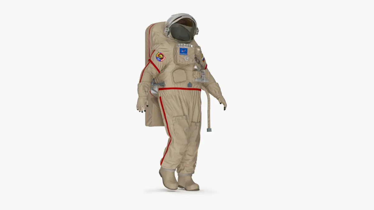 Russian Astronaut Spacesuit Orlan MK Rigged for Cinema 4D 3D model