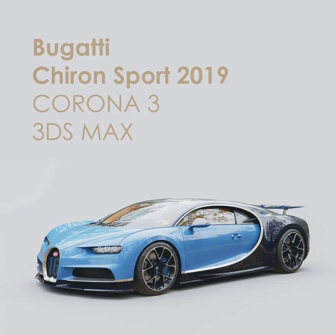 Bugatti Chiron Sport 2019 3D model buy