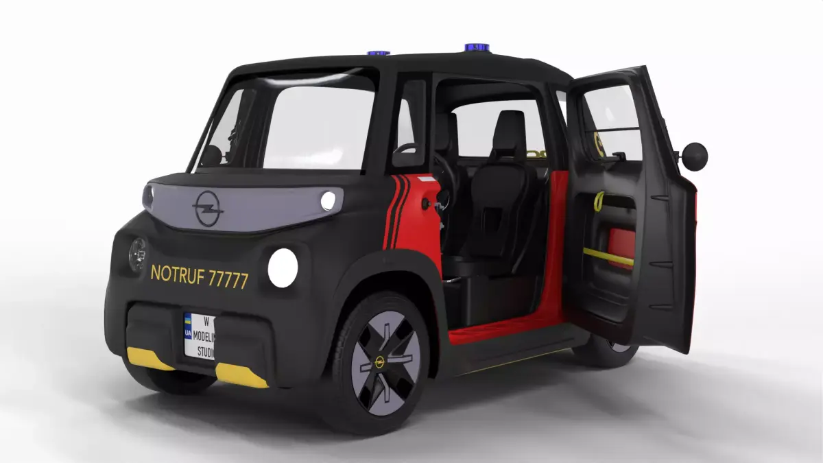Opel Rock-e 2020  Fire  Service HQ interior 3D model