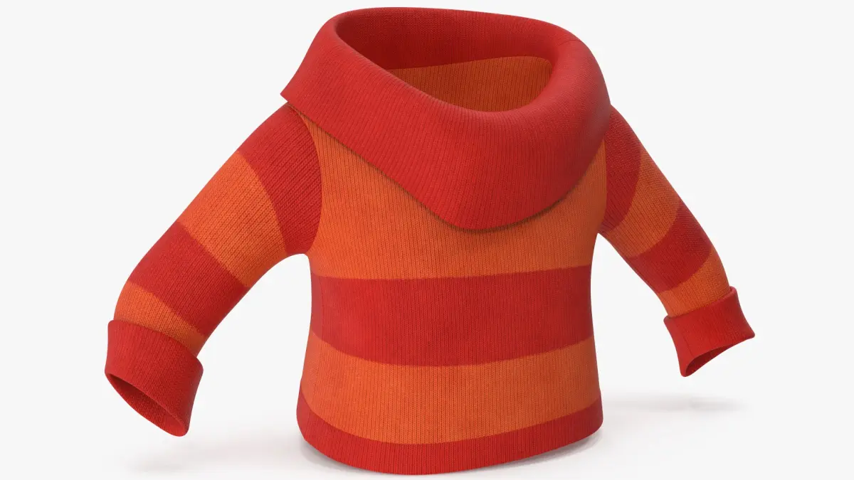 Cartoon Sweater Red 3D model