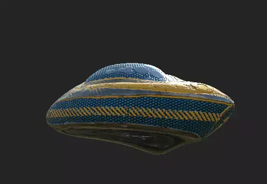 realistic mirror mimetic spaceship Free low-poly 3D model