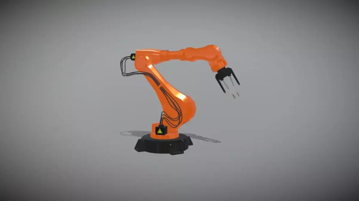 Rrobot arm Low-poly 3D model