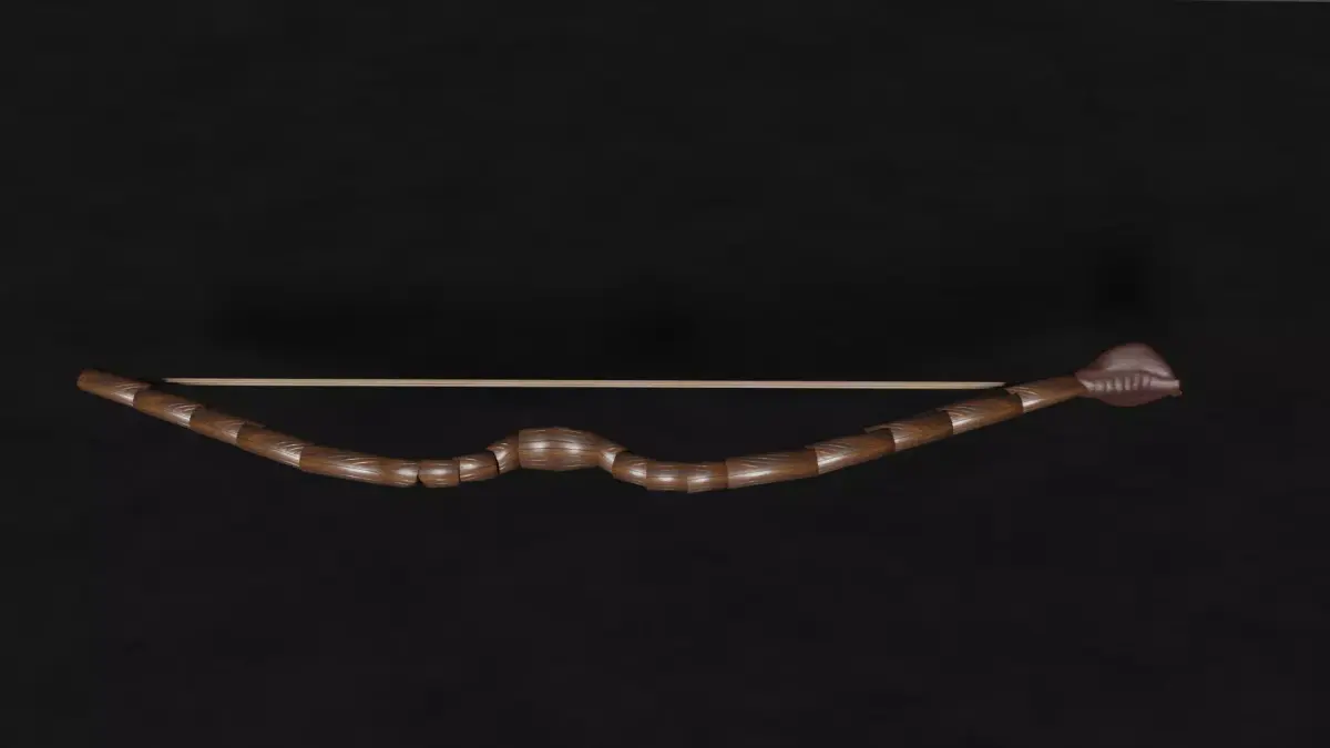 Low Poly Bow 3D Model Game Ready PBR Textured Low-poly 3D model