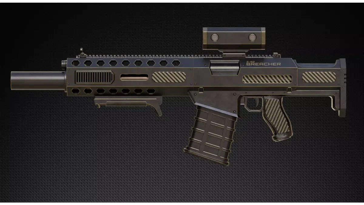Z-22 Breacher Sci-Fi Rifle - Low Poly PBR Game Ready Low-poly 3D model