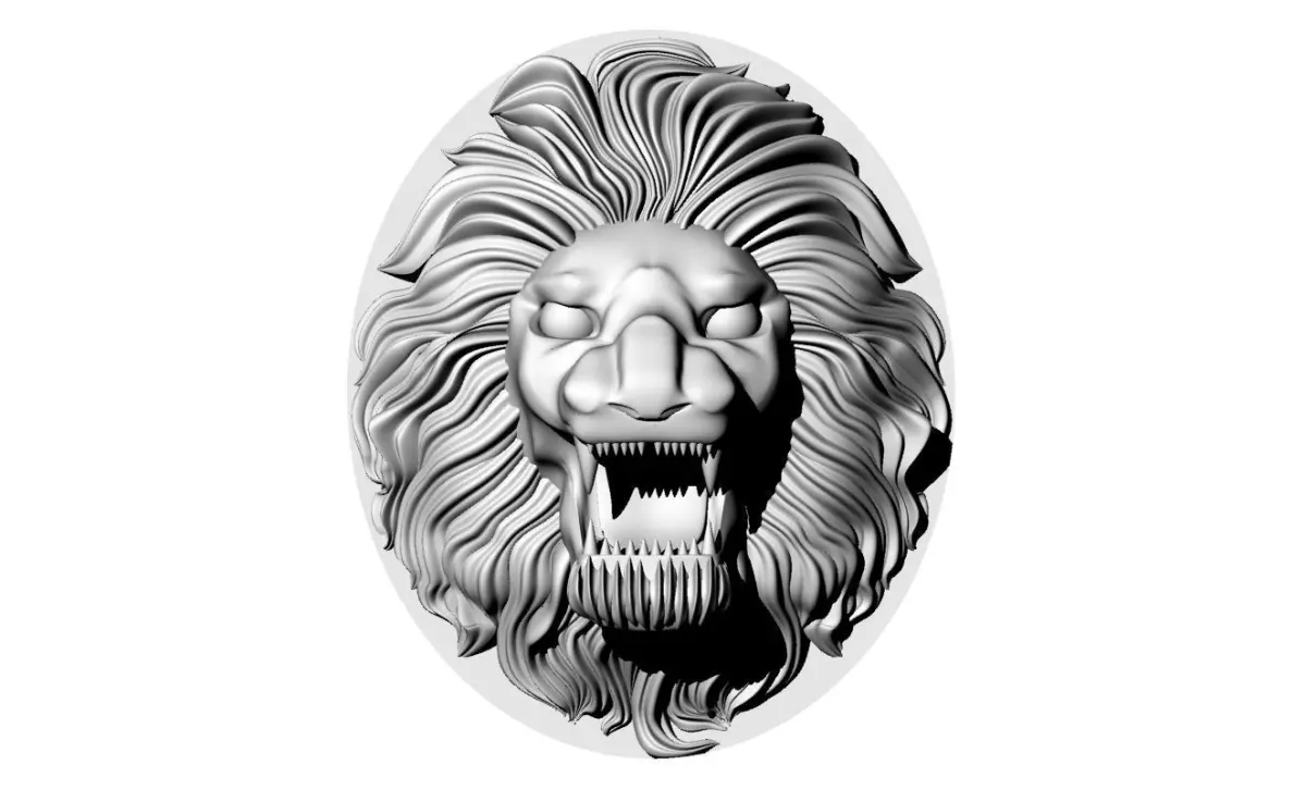 3d lion head wall plaque 3D model