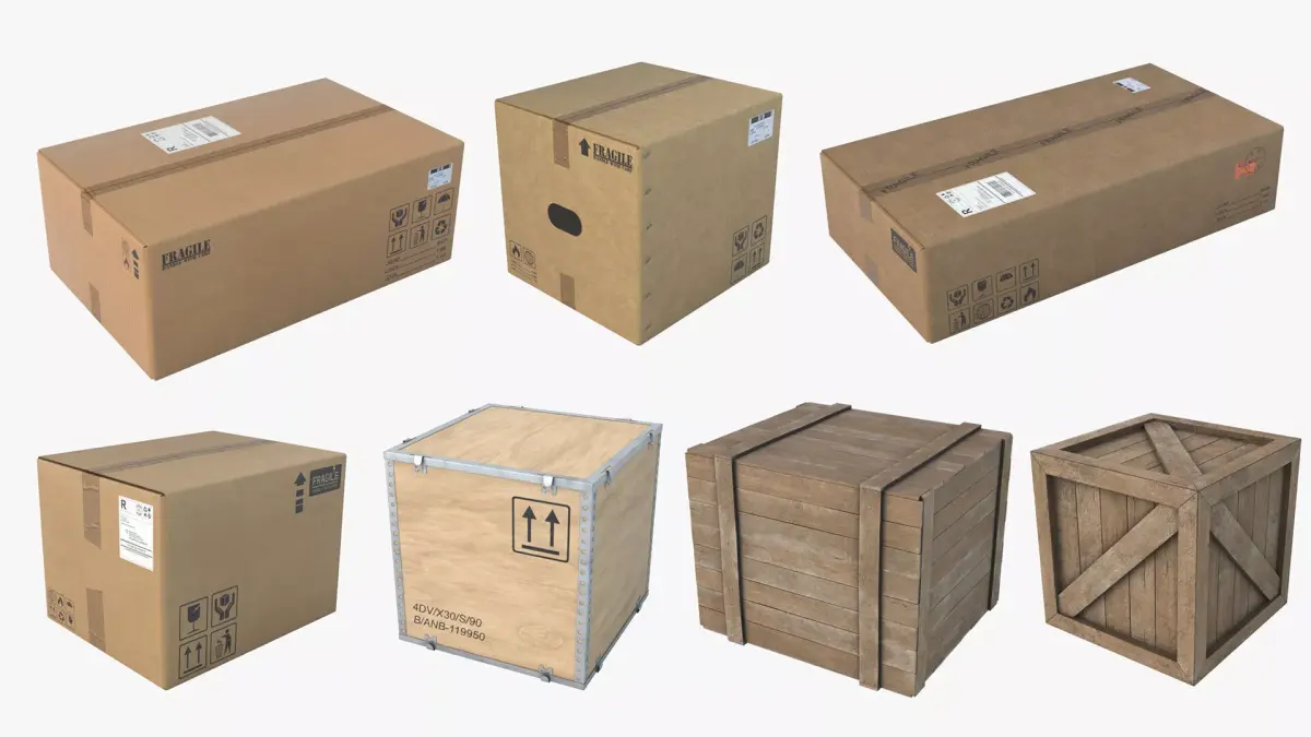 Warehouse Packing Boxes UHD 3D model