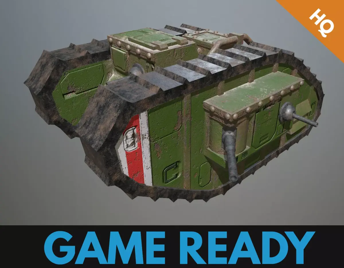 Tank Mark V PBR  Low-poly 3D model
