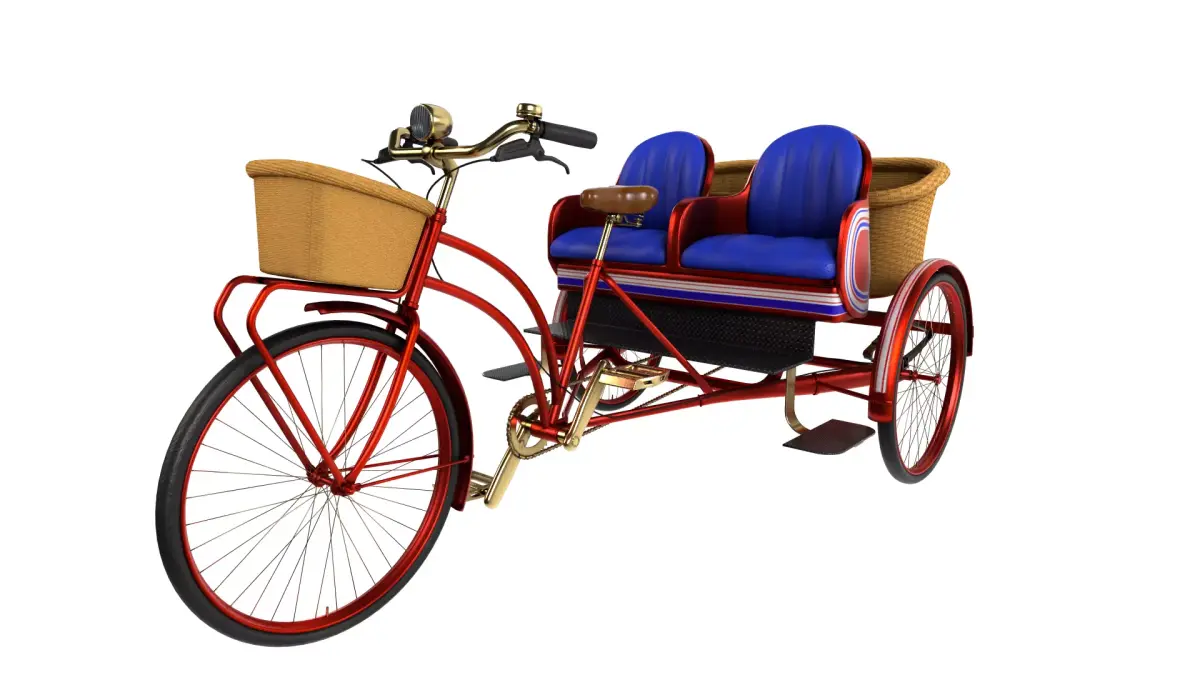2person Classic Tricycle 3D model purchase