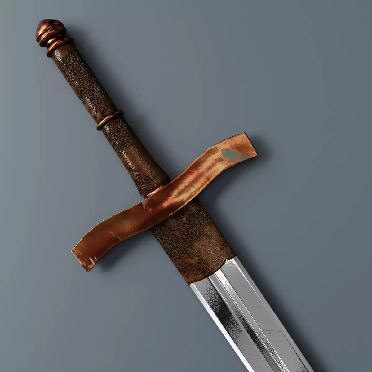 Long Sword PBR 3D model Low-poly 3D model