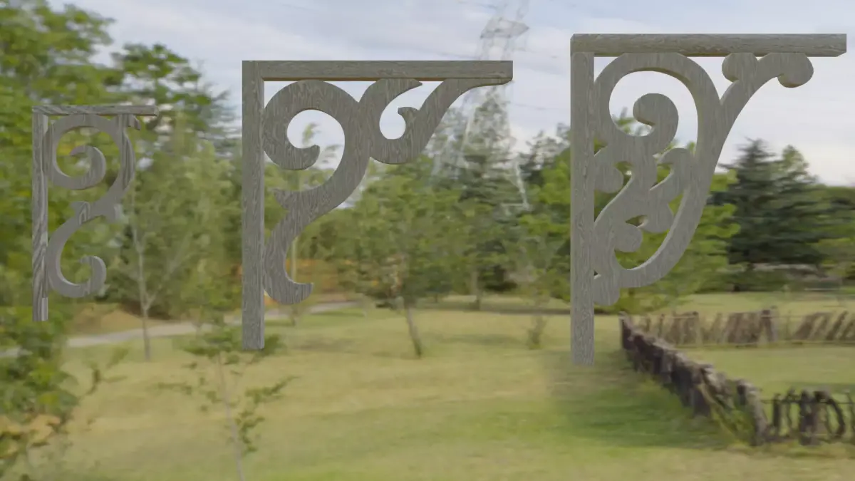 Decoration Ornament wooden Free low-poly 3D model