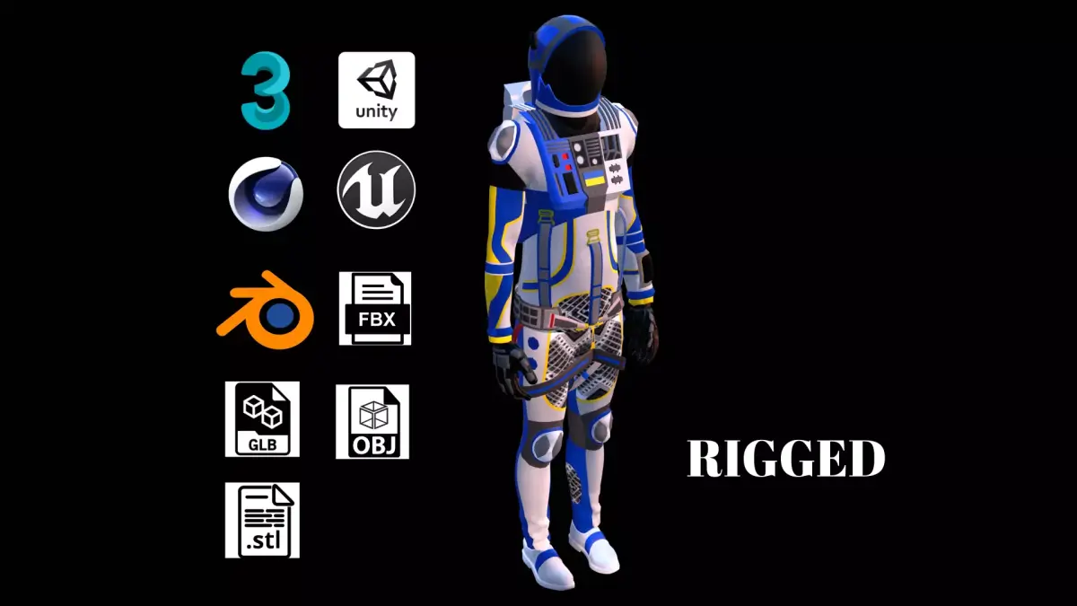 Astronaut Spacesuit Ukraine 3D model