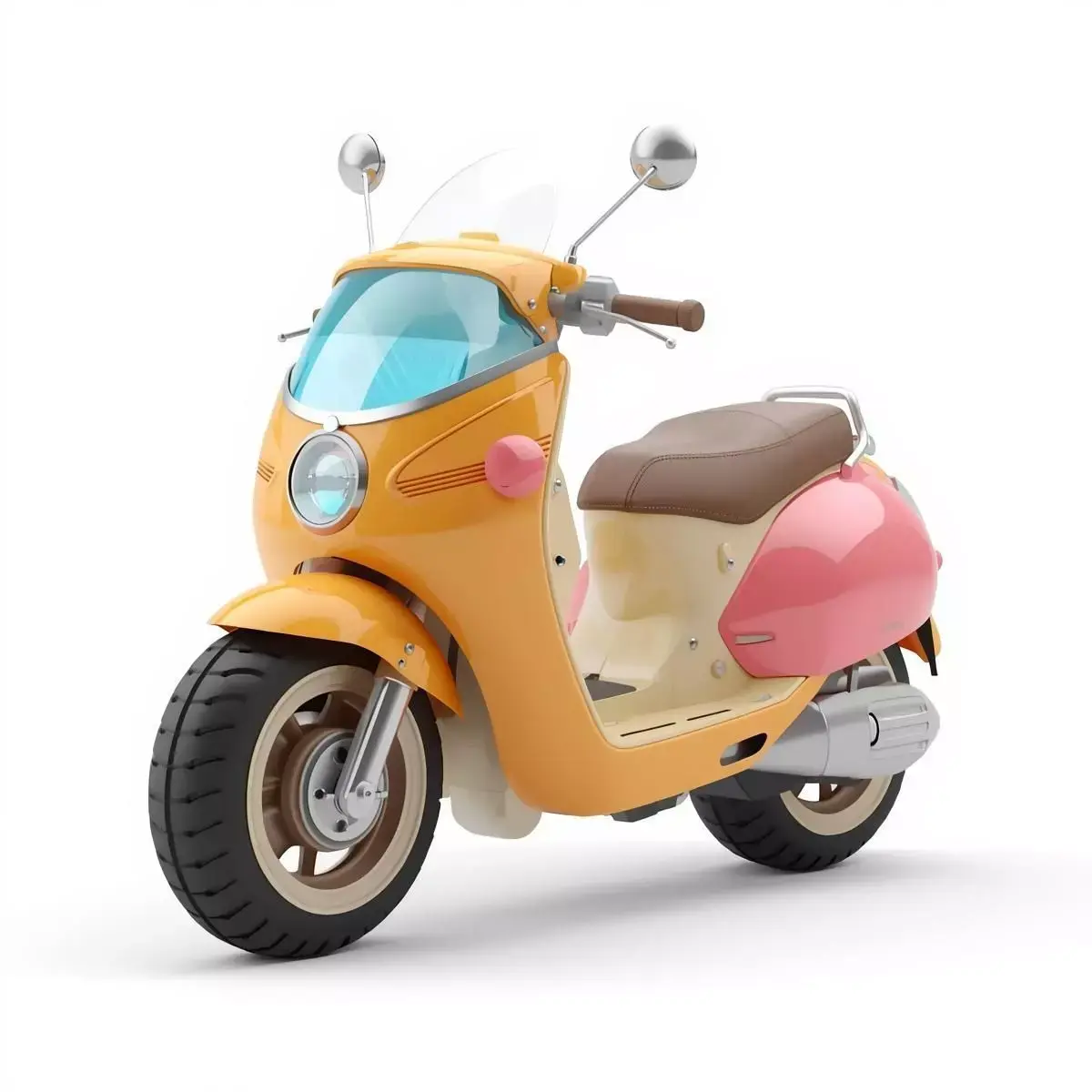 Futuristic Mini Scooter 3D Model Low-poly 3D model purchase