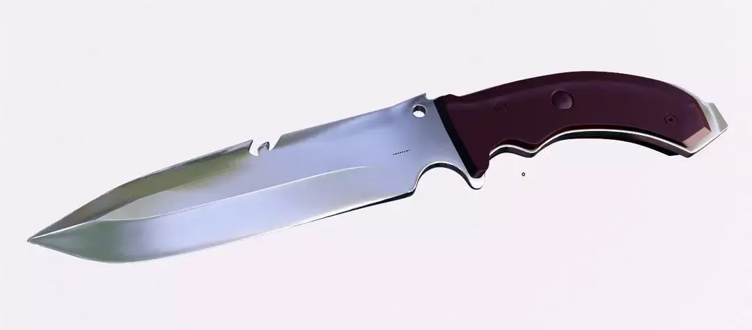 Hunt Knife Low-poly 3D model