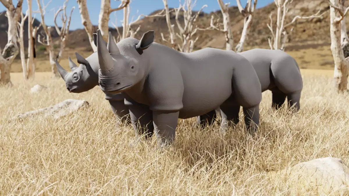 Rhinoceros Low-poly 3D model purchase