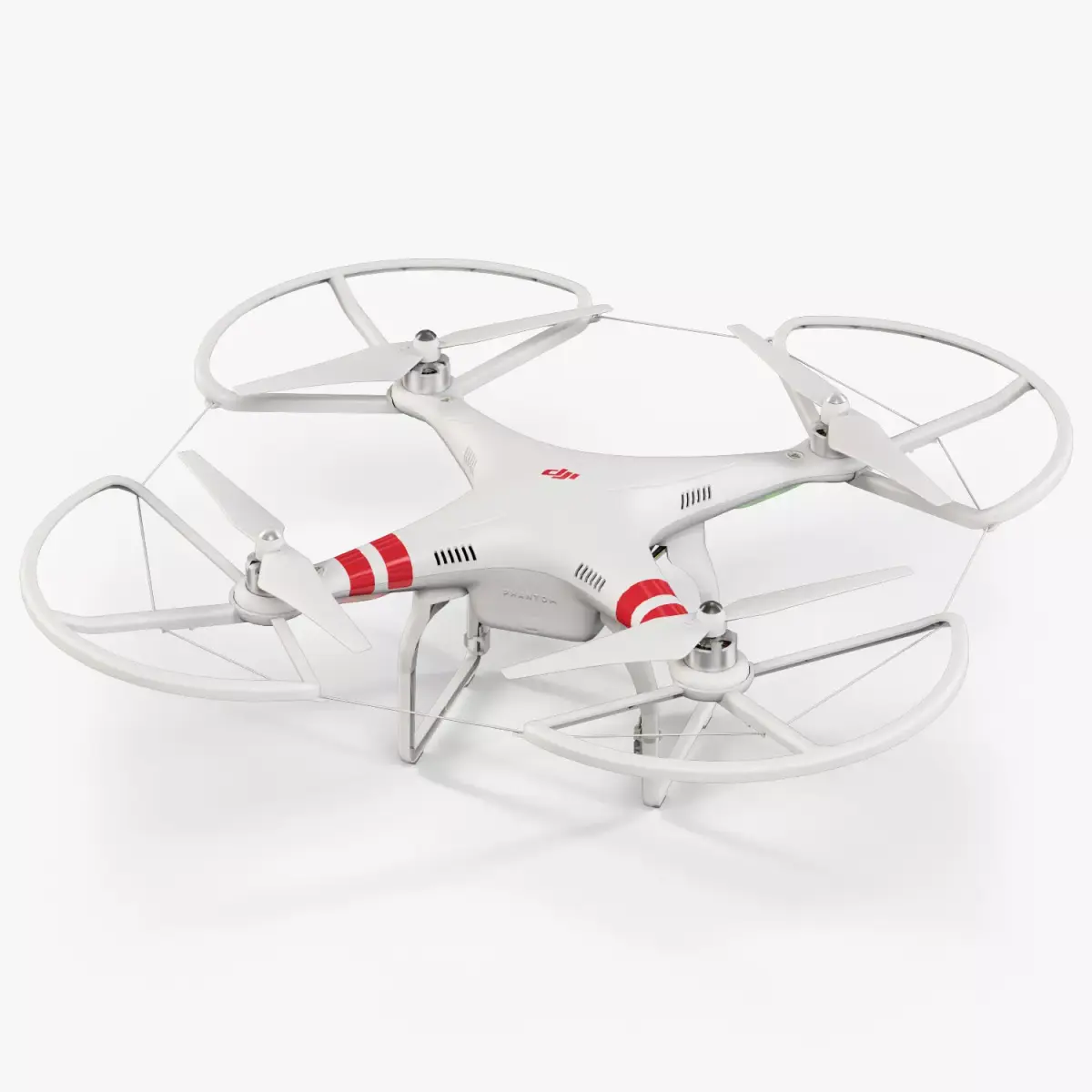 DJI Phantom 2 Quadcopter with Propeller Guard Low-poly 3D model