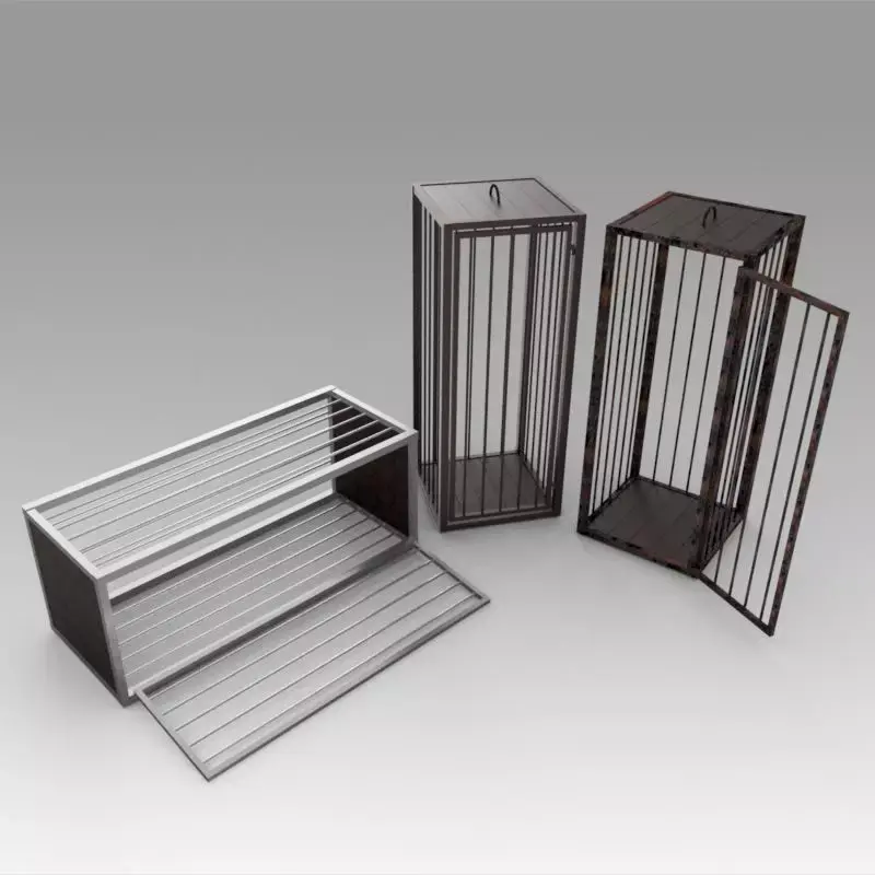 Medieval cages 3D model
