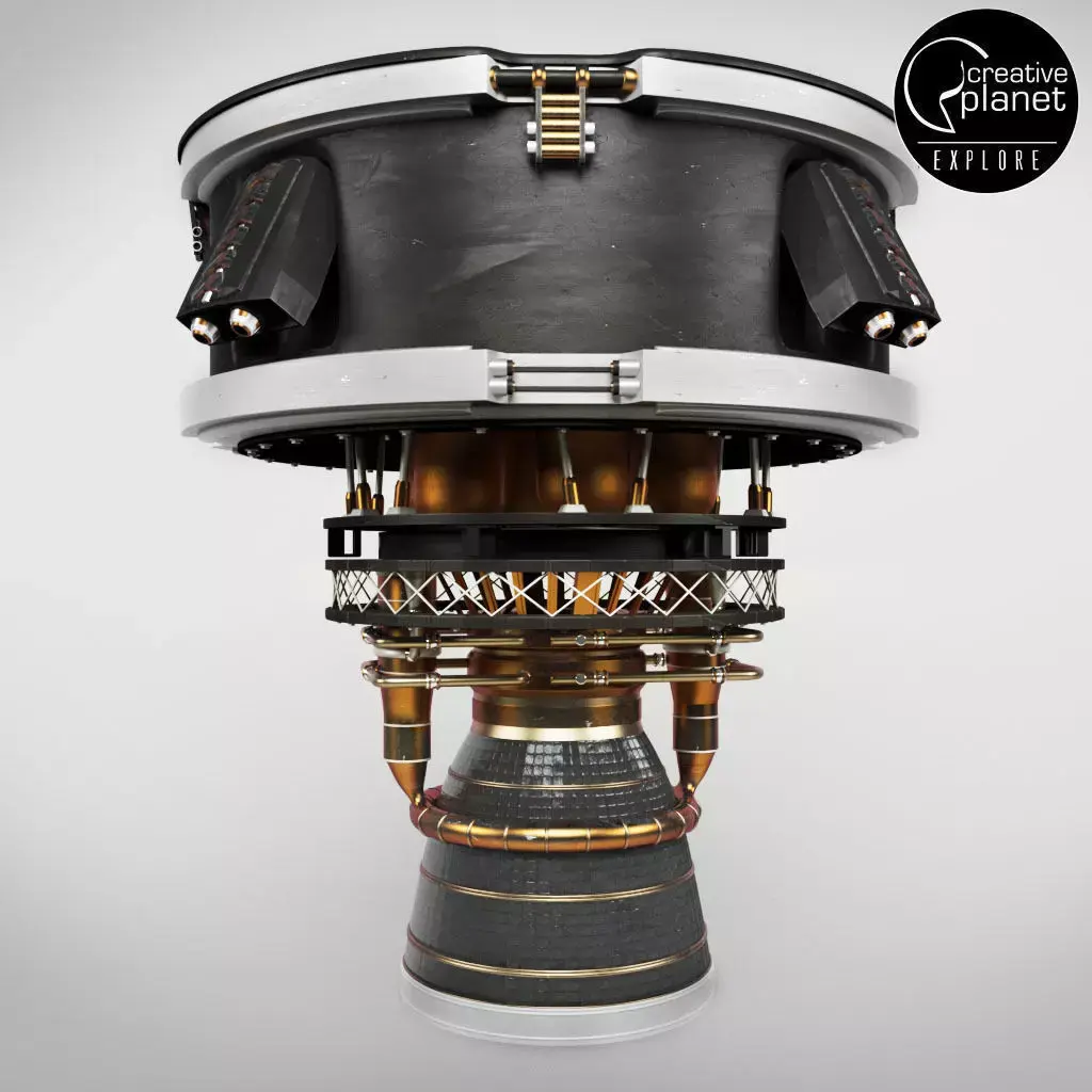 Engine space rocket 3D model