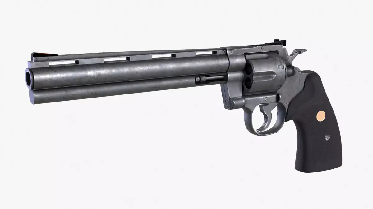 Revolver Low-poly 3D model shop