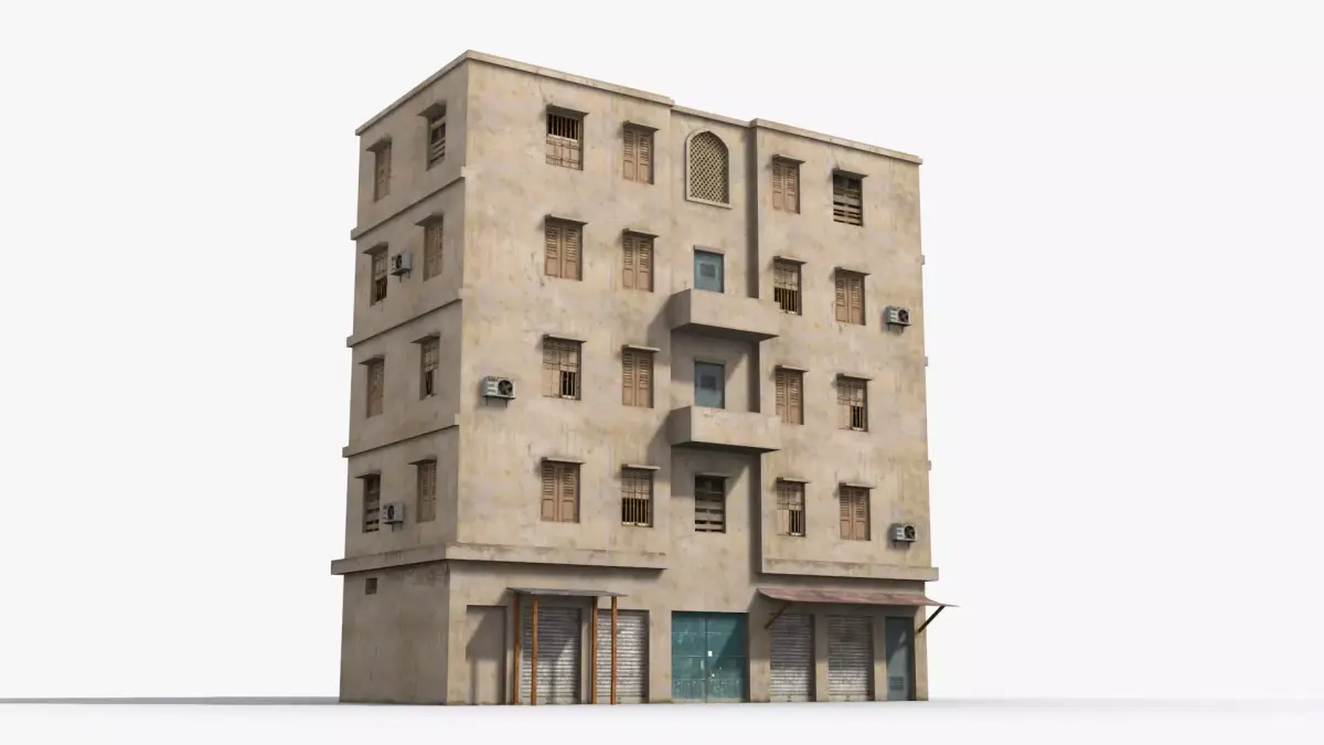 Arab Middle East Building x19 Low-poly 3D model
