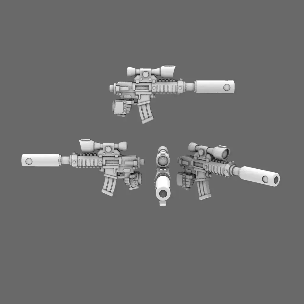 Space Knights AR Style Huntsman Rifle RIGHT 3D print model