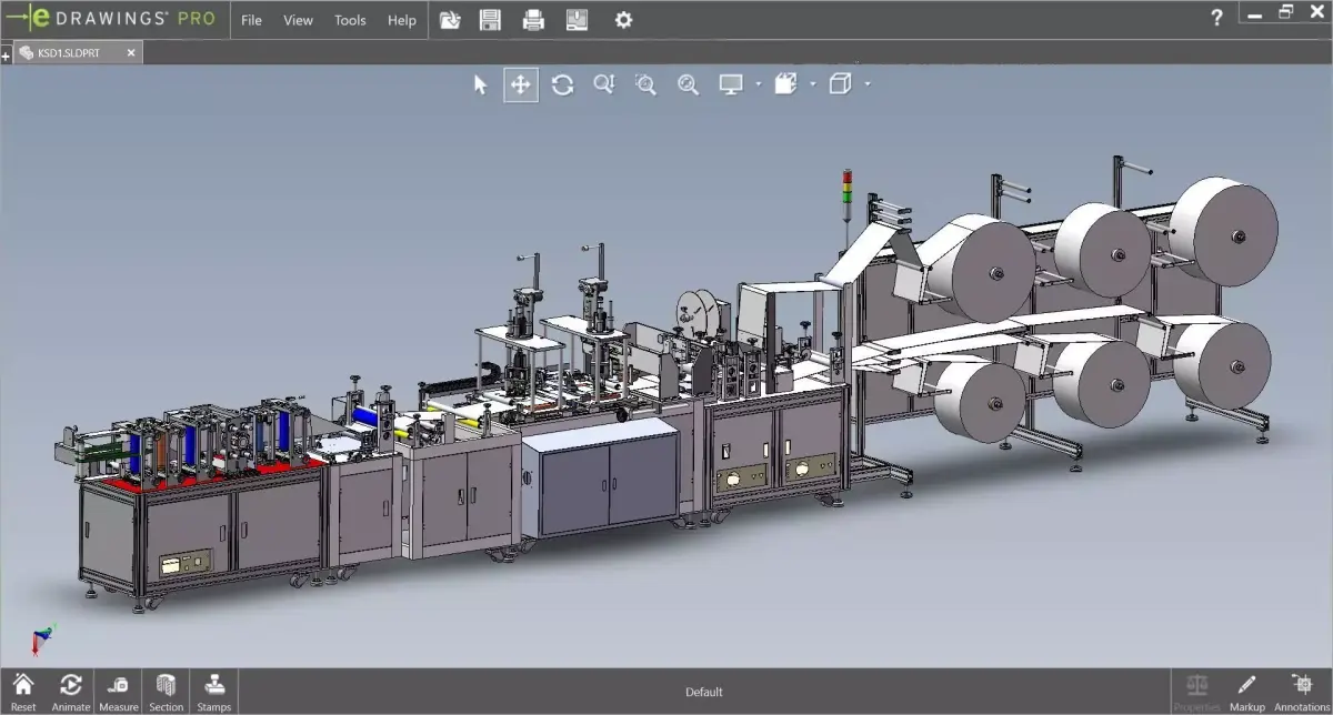 fully automatic -face mask machine 9 3D model
