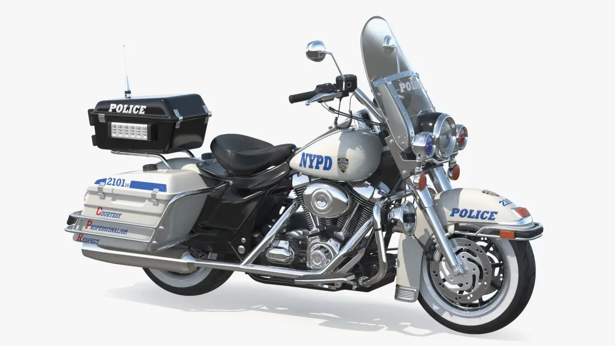 US NYPD Motorcycle Road King  purchase 3D model