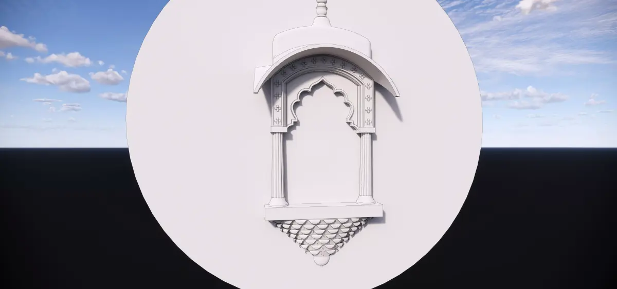 indian jodhpuri stone jharokha 3d modal 3D model purchase