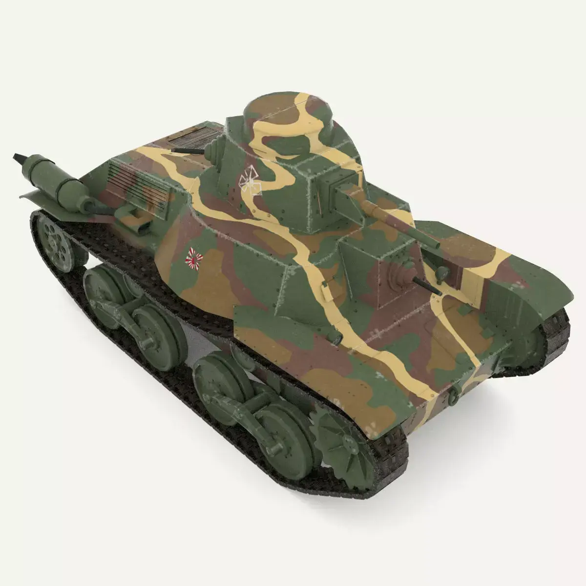 Tank Type 95 Ha-Go Low-poly 3D model
